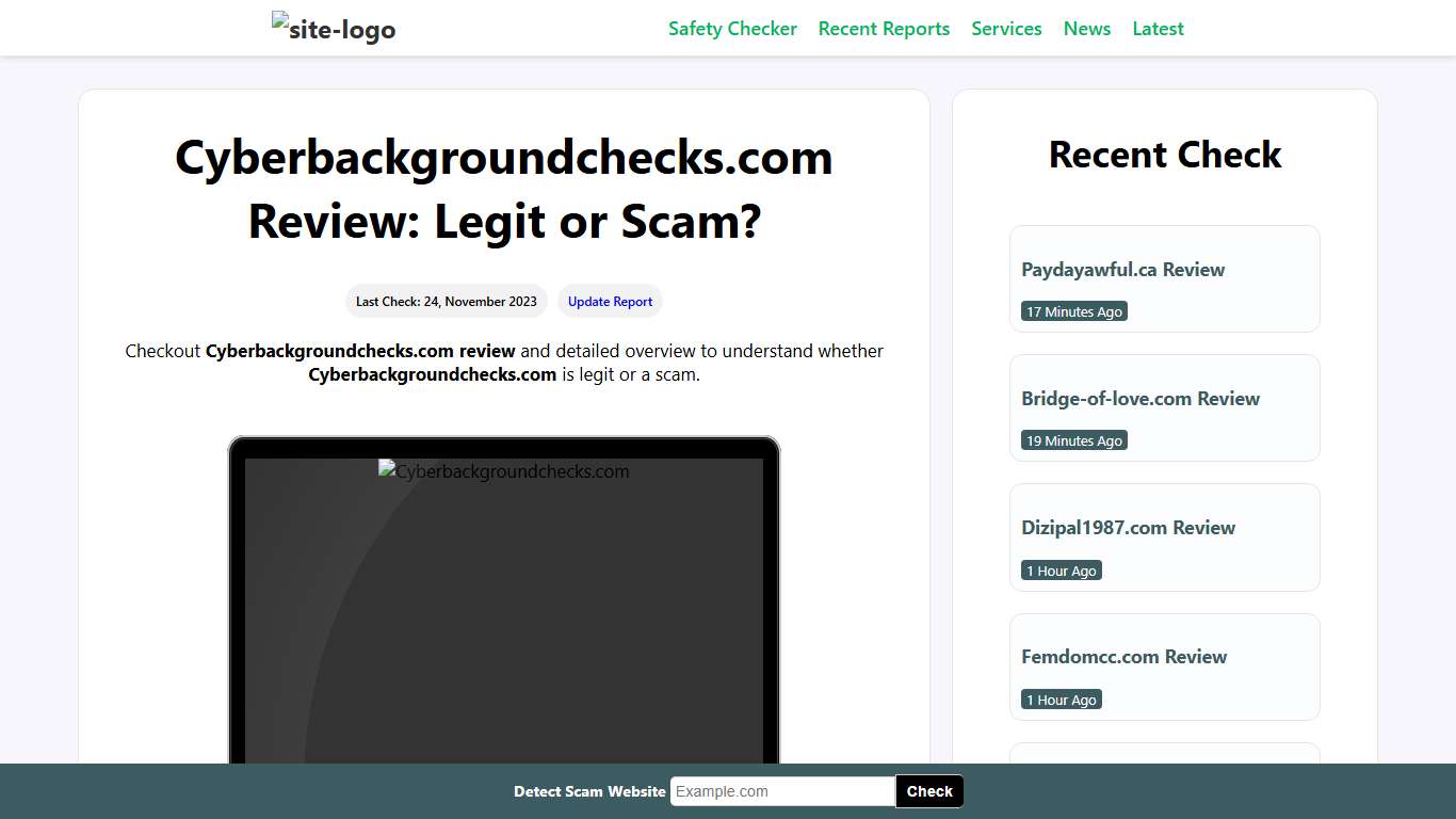 Cyberbackgroundchecks.com Review: Legit or Scam?