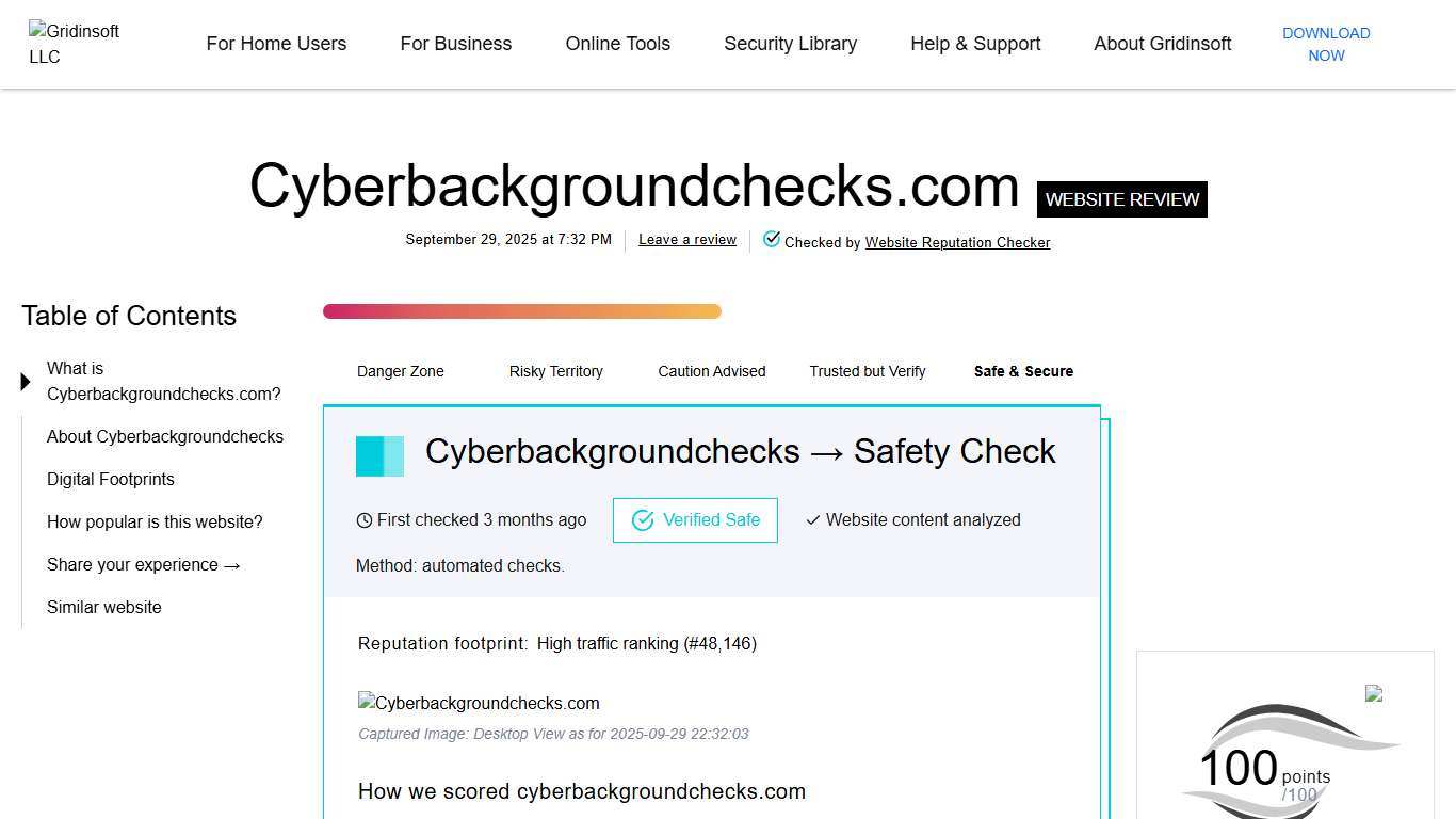 Cyberbackgroundchecks.com Reviews Scam, Legit or Safe Check
